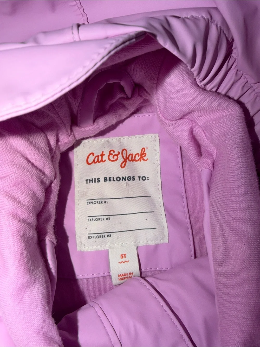 Cat & Jack Lavender Hooded Kids Raincoat